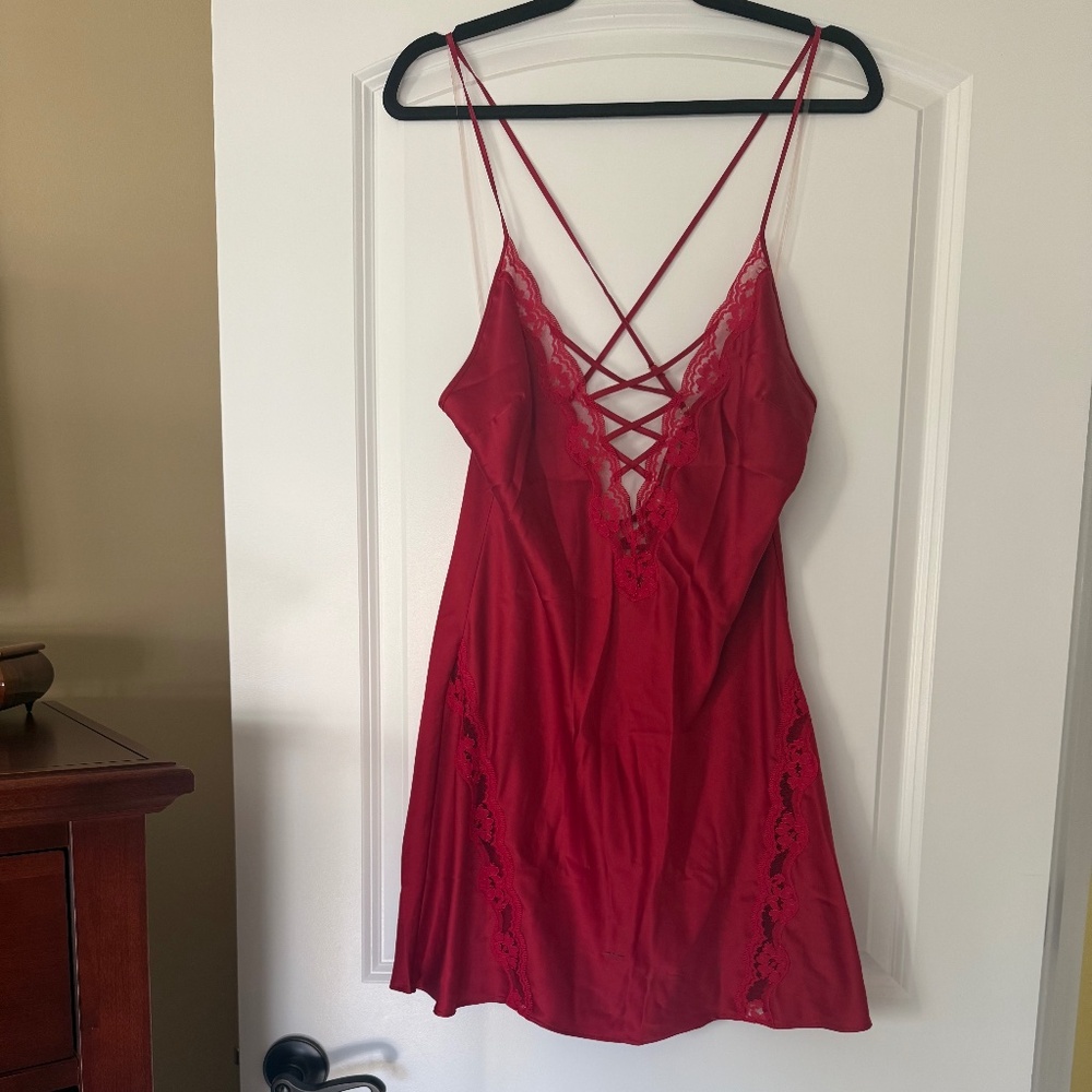 Victoria Secret Lace-Trimmed Slip